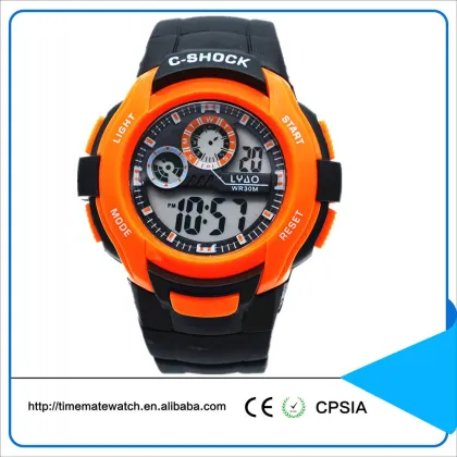 new men outdoor electronic lcd watch 3ATM waterproof sports silicone strap skmei fashion wristwatch
