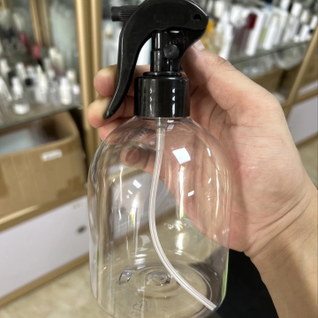 500ml Transparent PET Plastic Bottle with Black Trigger Sprayer