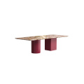 Mesa de mármol mesa de comedor mesa de café de acero