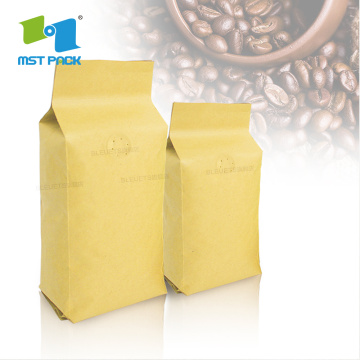 Биоразградими по поръчка отпечатани крафт хартиени торбички за кафе