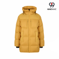 Jaqueta de inverno feminina com isolamento de caixa horizontal