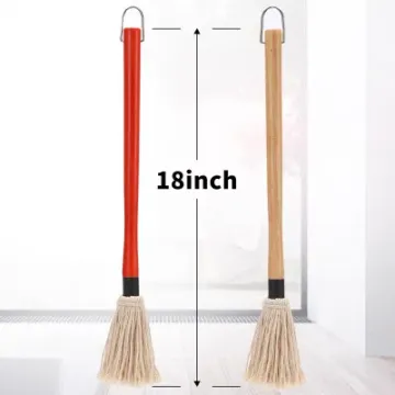 BBQ Grilling Smoking Steak Mop Grill Wooden Long Handle Basting Brushes