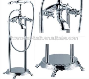 Floor standing handheld brass bathtub shower faucet Filler Mixer