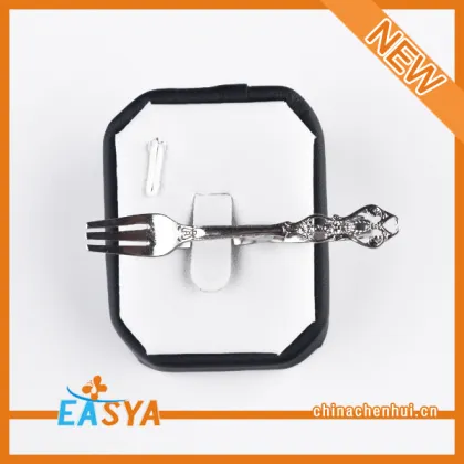 Fashion Long Silver Spoon Cheap Two Finger Ring