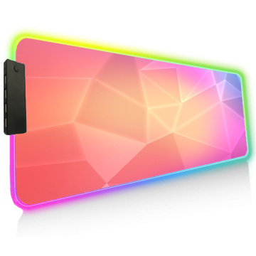 Mouse Pad LED Backlight Hub with 4 USB Ports and RGB Color Light - Stock Color Sublimation - Available in Pink - 50 Pcs - OEM/ODM Option