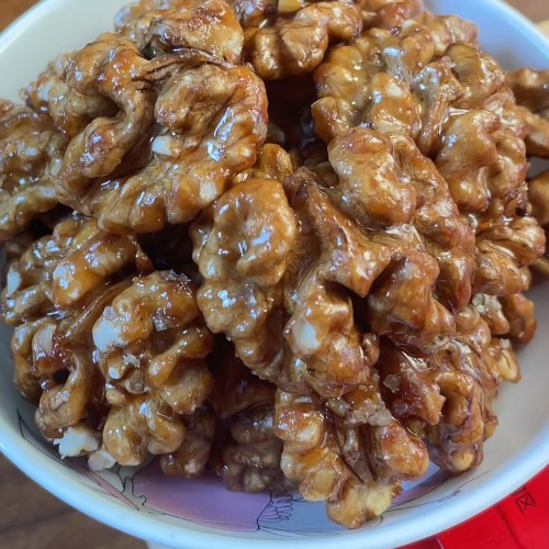 Nueces de nuez premium recubiertas de miel para picar