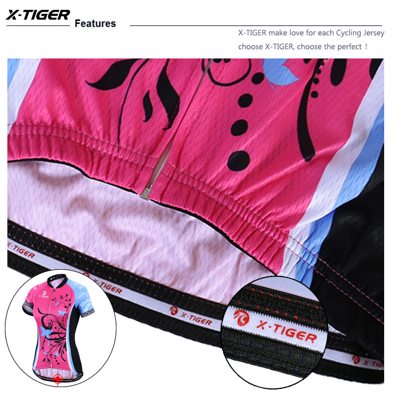 X-Tiger Women Ultraviolet-Proof Cycling Jerseys MTB Bike Clothing Women Bicycle Clothes Wear Ropa Ciclismo Cycling Clothing