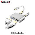 4 Ports HDMI VGA USB C 87W Strom