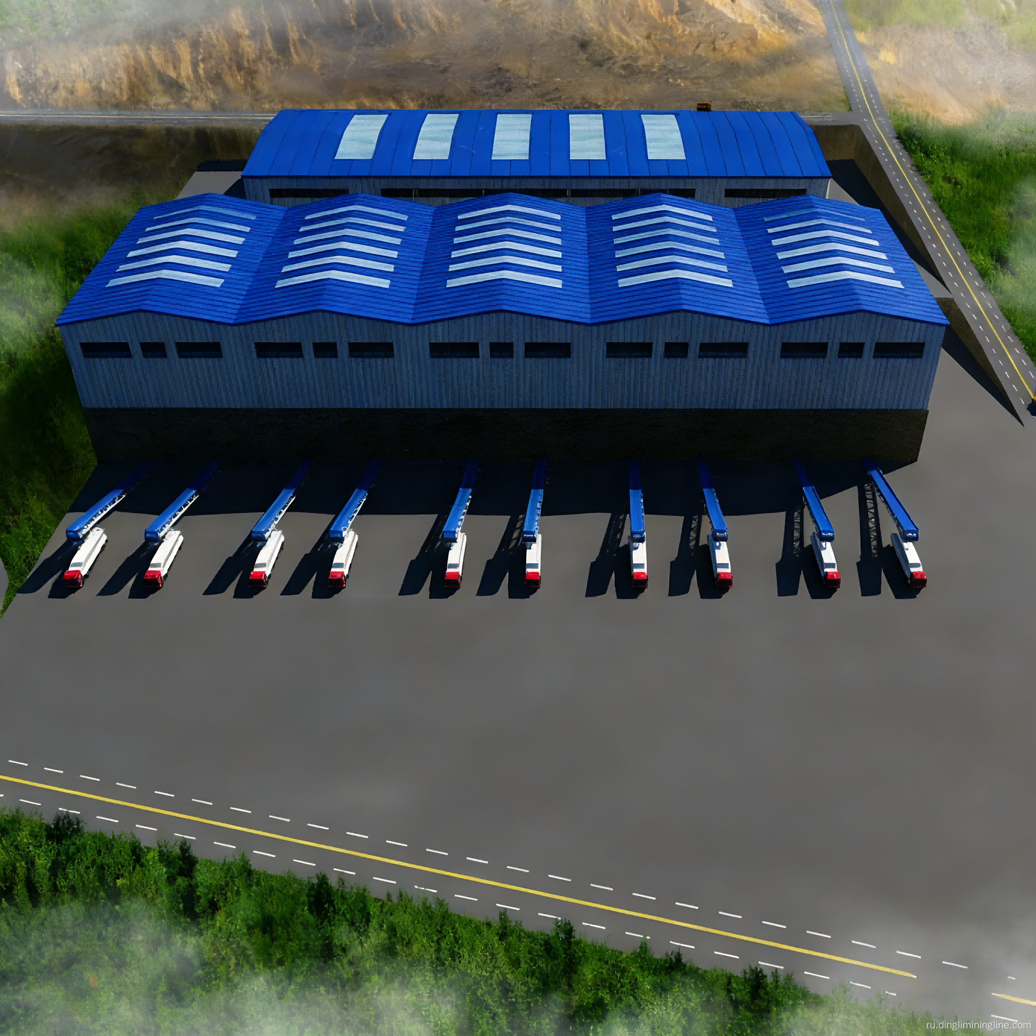 Современная система производства известняка производительностью 1300-1500 тонн в час