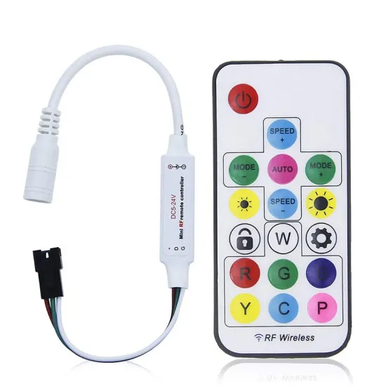 SP104E 17 Key RF Remote Control for WS2812 WS2811 RGB LED Pixel Strip Light