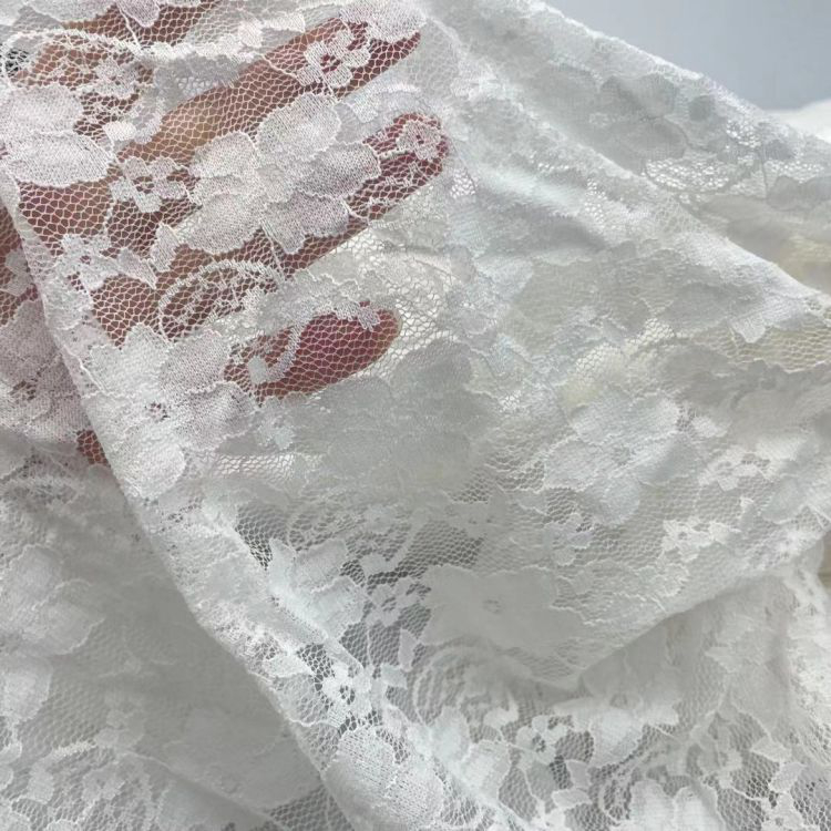 Nylon Spandex Floral Lace Fabric