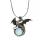 Pterodactyl Crystal Pendant Circle Chain Necklace