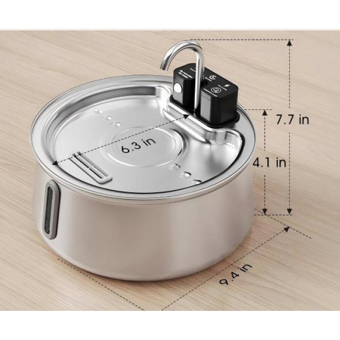 Automatischer Wassernapf für Haustiere aus Edelstahl