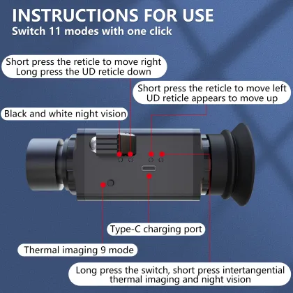 HD 4K Infrared Thermal Imaging Night Vision Monocular for Outdoor Adventure