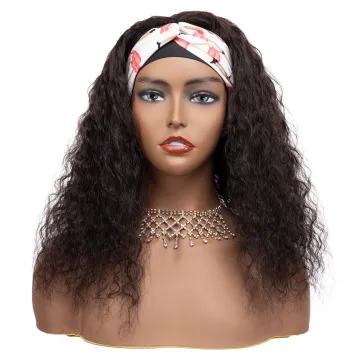 Headband Human Hair Headband Wig Kinky Curly 613 Wig With Handband Wig