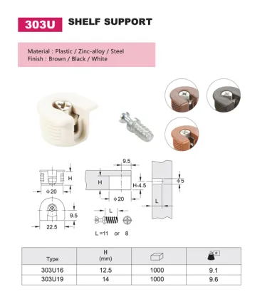 303Y Kitchen Shelf Supports & Furniture Hardware