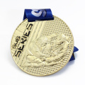 Médailles de race de judo d'or personnalisé en gros