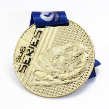 Médailles de race de judo d&#39;or personnalisé en gros