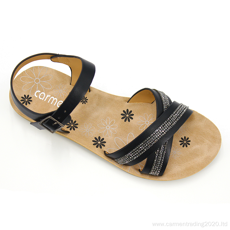 Lace-up sandals ladies flat slippers