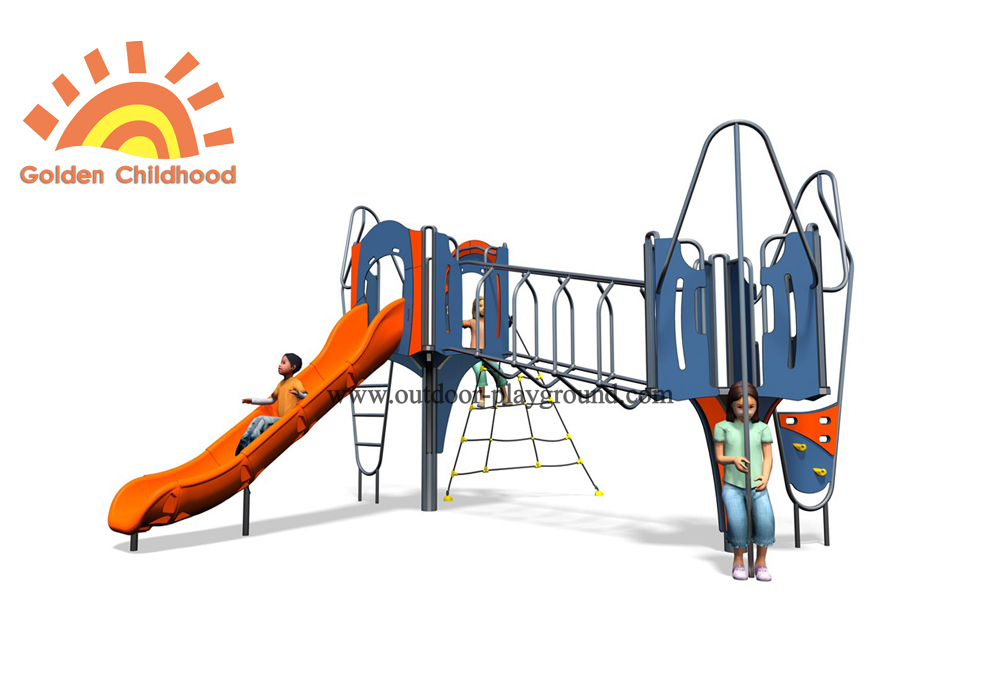 Outdoor Plastic Play Slide Structure Playground