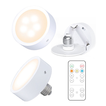 LED Bulb E26 Base Spotlight - Rechargeable, Dimmable with Remote Control & 3 Color Temperatures