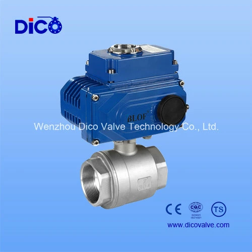 Wenzhou China en acier inoxydable Pneumatique / Actionneur électrique Contrôle industriel 2pc Valve à billes