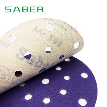 Ceramic Round Sanding Paper 125mm 150mm - Purple Waterproof Abrasive Sheet