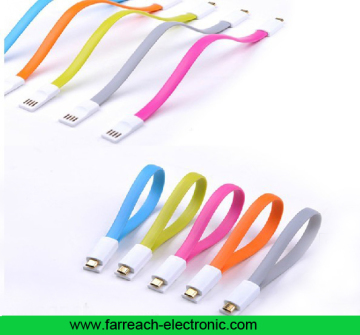 New Magnet 100% Golden Fast Data Transmitting Flat 8pin USB Cable for iPhone5, Charger & Sync