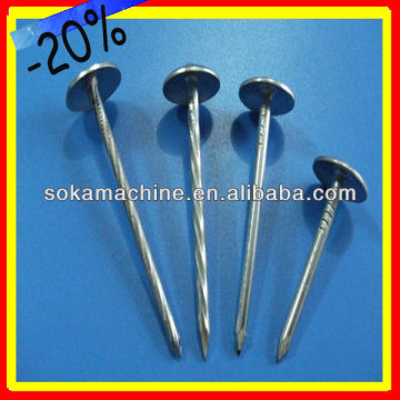2015 Best products galvanized umbrella head roofing nails (factory) with plastic washer / Roofing Nail China Factory