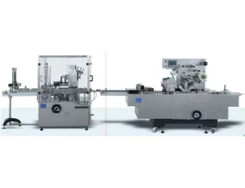 Automatic blister card cartoning overwraping machine production line
