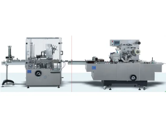 Automatic blister card cartoning overwraping machine production line