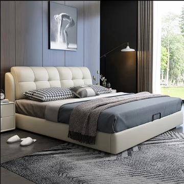Modern minimalistisch lederen zitzak - groot comfort, technisch onderlegd ontwerp