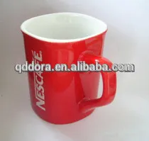alibaba china, nescafe mug , ceramic coffee mug , red sublimation mug.