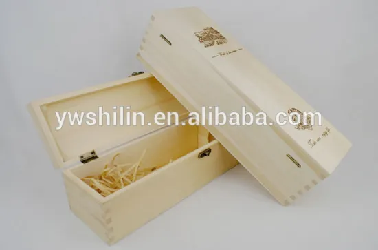 new design wooden boxes for single wine bottles