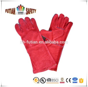 FTSAFETY 14" red kevlar welding gloves with CE certification for anti-heat