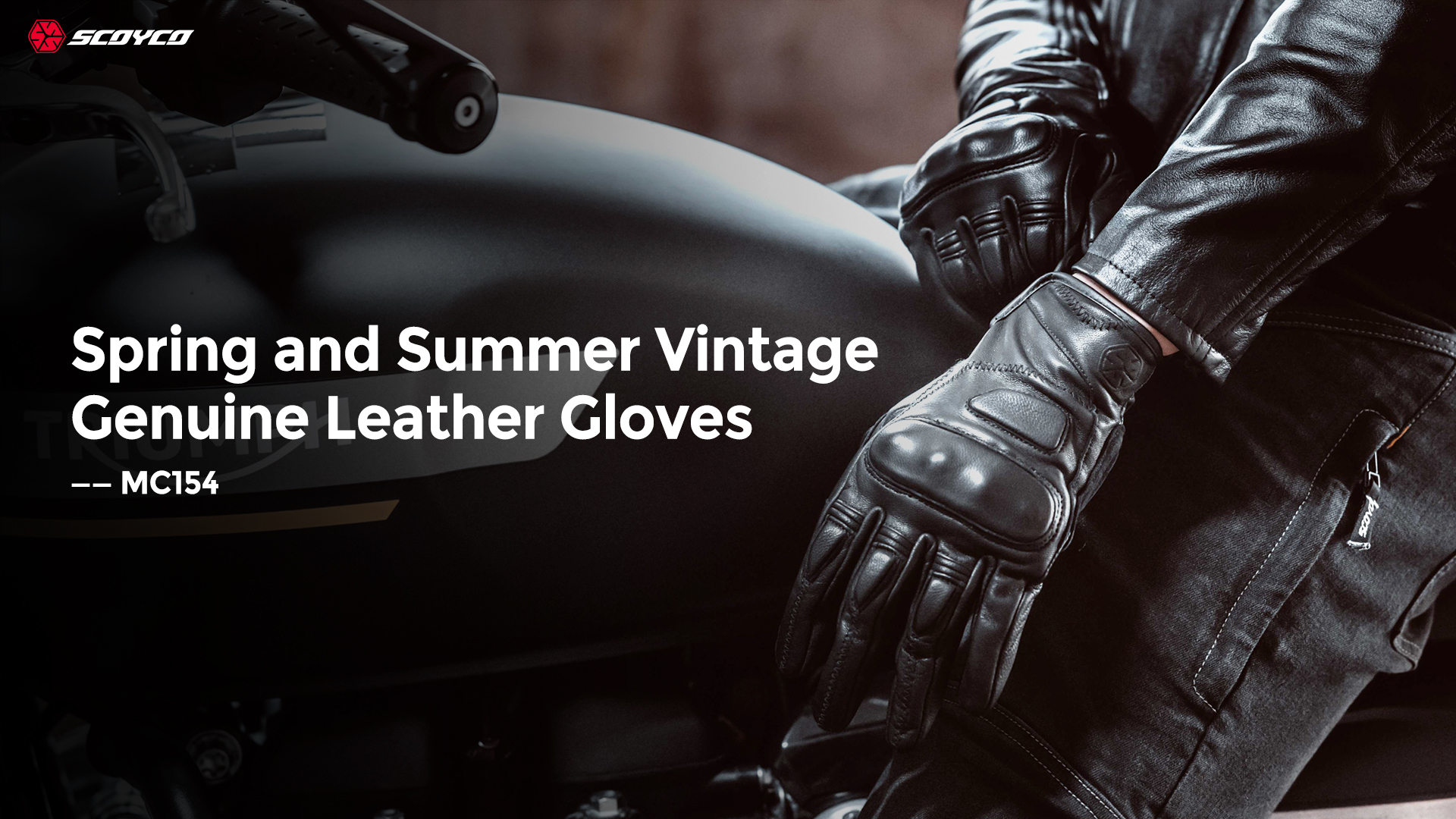 leather motorbike gloves