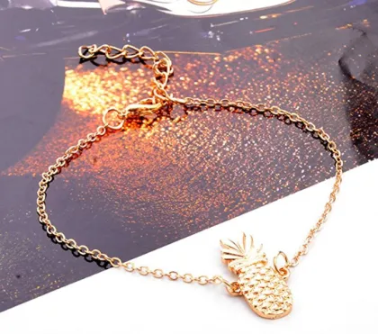 Bangle bangle of pineapple fruit barefoot