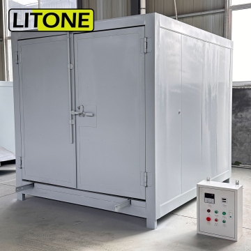 China 110V Electric Burner Double Door Powder Coating Oven Supplier for Rolling Doors