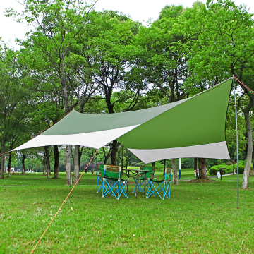 Lightweight Waterproof Camping Tent Tarp Shelter 4.4m x 4.4m for Hiking, Hammock, Backpacking, and Picnic