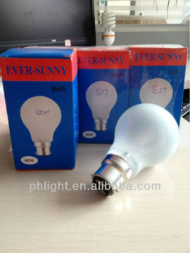 A55/A60 220V clear blub made in China