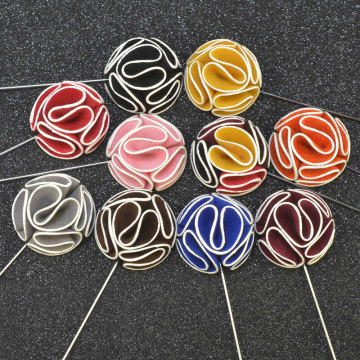 2016 fashion double faced deer velvet lollipop metal brooch