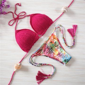 Hook Flower Women Bralette High Quality Swimwear White extreme Bikini Crochet Swimwear