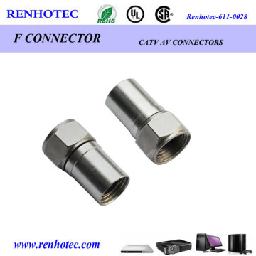 Waterproof Straight F Male Terminal Crimp Cable Connector
