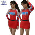 စိတ်ကြိုက်အနီရောင် Cheerleading ယူနီဖောင်း