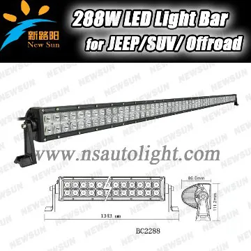 50\" OFFROAD ARSENAL CREE 288 WATT LED LIGHT BAR FLOOD SPOT COMBO BEAM