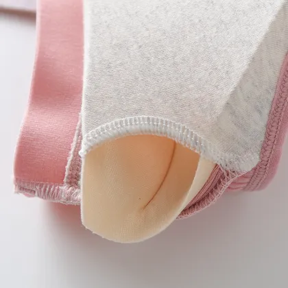 Cotton Flexible Bra French Style Triangle Cup Deep V Lace Bra for Women