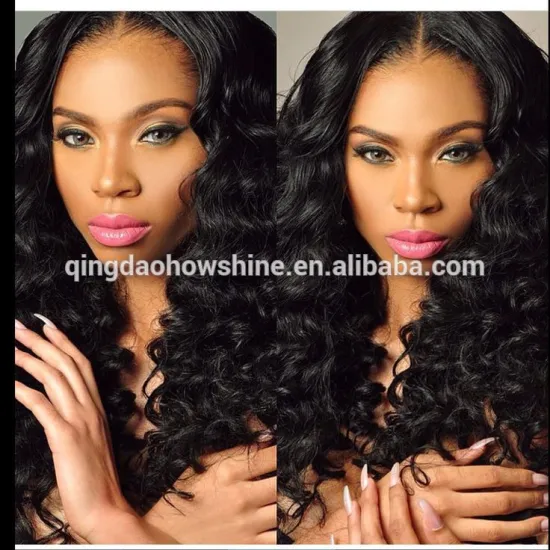 Top Beauty 8MM Curly Brazilian Human Hair Glueless Middle Part Full Lace Wig