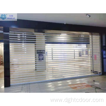 Slatted transparent rolling shutter door Slatted transparent rolling shutter door