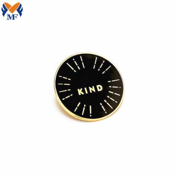 Metal Customized Round Be Kind Enamel Pin