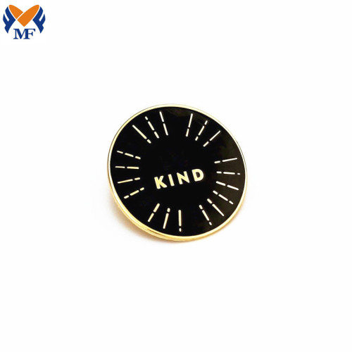 Metal Customized Round Be Kind Senamel Pin